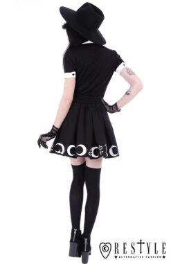 Jupe Plissée RESTYLE 'symbol Skirt' 10 Jupe Plissée RESTYLE 'symbol Skirt' -Cosplay eng pl black pleated short skirt with alchemy print moon symbols symbol skirt 1606 13 900