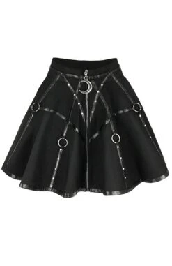 Jupe RESTYLE 'black Circle Moon' -Cosplay eng pl gothic black short moon mistress skirt 2052 1 900