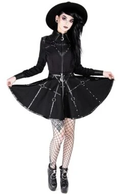 Jupe RESTYLE 'black Circle Moon' -Cosplay eng pl gothic black short moon mistress skirt 2052 3 900