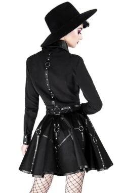 Jupe RESTYLE 'black Circle Moon' -Cosplay eng pl gothic black short moon mistress skirt 2052 8 900