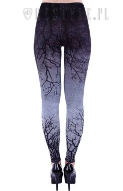 Leggings RESTYLE 'dark Forest' -Cosplay eng pl ombre leggings tree gradient trousers gray branches 1462 8 900