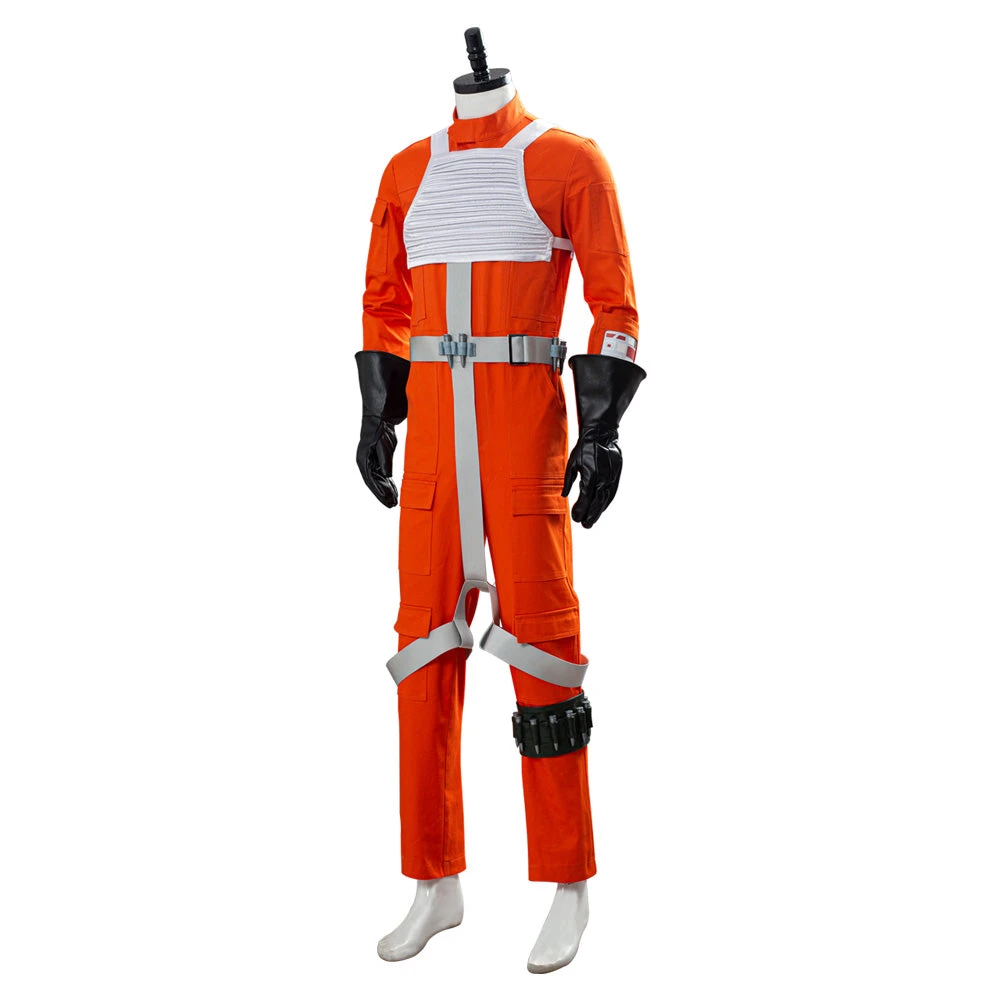 Star Wars X-Wing Rebel Pilote Uniform Orange Cosplay Costume 5 Star Wars X-Wing Rebel Pilote Uniform Orange Cosplay Costume – Image 3