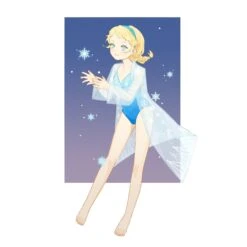 Pre-Commande Elsa La Reine Des Neiges Enfant Design Original Maillot De Bain - Cossky