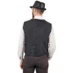 Gilet Sans Manches Sequin Noir Adulte -Cosplay gilet sans manches sequin noir adulte 2