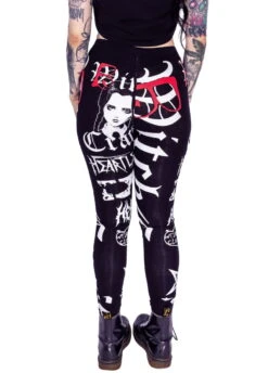 Leggings HEARTLESS Mercredi Addams 11 Leggings HEARTLESS Mercredi Addams -Cosplay heartless b craft leggings black white 2 900