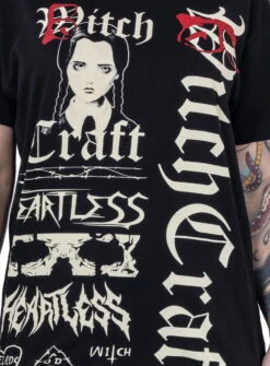 T-shirt Mercredi Addams 'Bitch Craft' -Cosplay heartless b craft t unisex black heartless 3 900