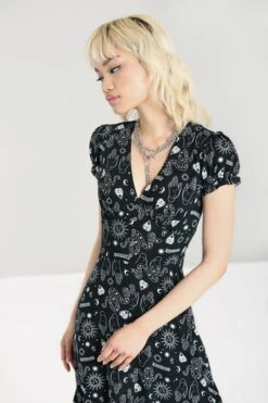 Robe Longue HELL BUNNY 'Hello Goodbye' -Cosplay hlb40188 hello goodbye dress blk 02 900