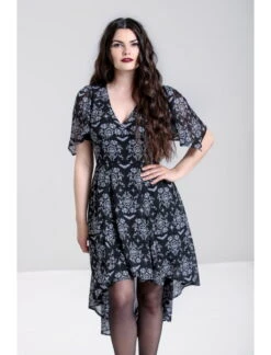 Robe Légère HELL BUNNY 'Lost Whispers' -Cosplay hlb40189 lost whispers dress blk 011 900
