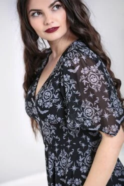 Robe Légère HELL BUNNY 'Lost Whispers' -Cosplay hlb40189 lost whispers dress blk 03 900