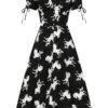 Longue Robe HELL BUNNY 'Sullivan' -Cosplay hlb40305z sullivan maxi dress blk wht 10 900