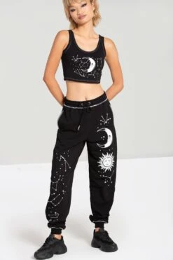Jogging Femme HELL BUNNY 'Solaris' -Cosplay hlb50235 solaris joggers blk 01 1 1 900