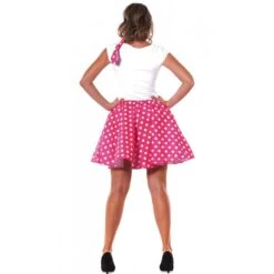 Jupe Rose à Pois Pin-Up Années 50 Femme -Cosplay jupe rose a pois pin up annees 50 femme 1