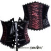 Serre-taille Gothique Noir Et Rouge SINISTER -Cosplay k062 velvetandtaffetaunderbustcorsetbysinister 03