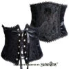 Serre-taille Gothique Noir SINISTER -Cosplay k064 blackvelvetandlacegothicunderbustbysinister