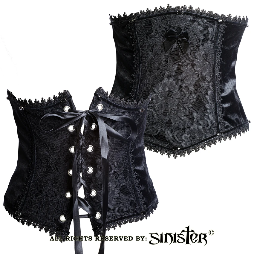 Serre-taille Gothique Noir SINISTER 3 Serre-taille Gothique Noir SINISTER