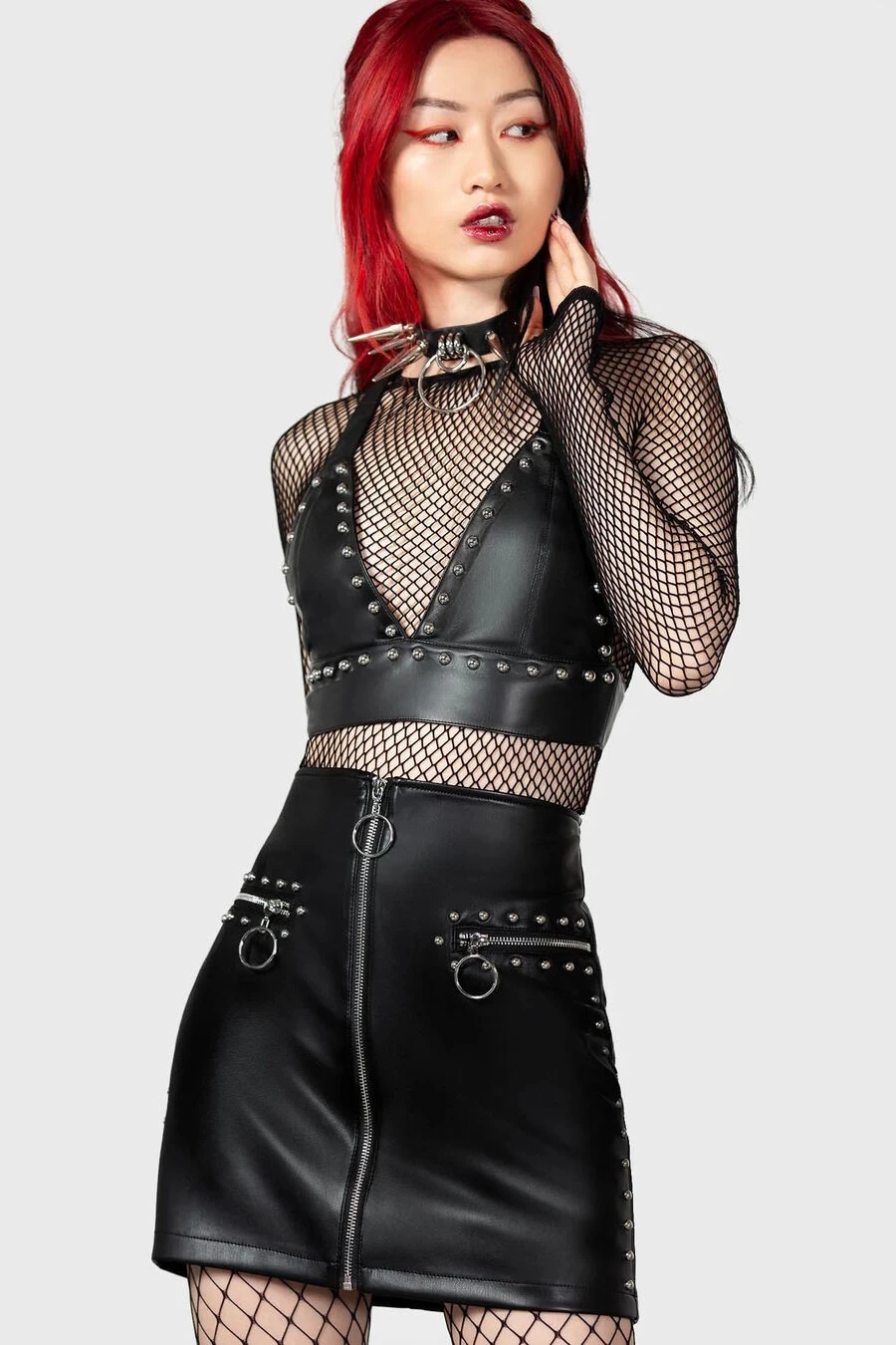 Jupe Cuir Vegan KILLSTAR 'madrigal' 3 Jupe Cuir Vegan KILLSTAR 'madrigal'