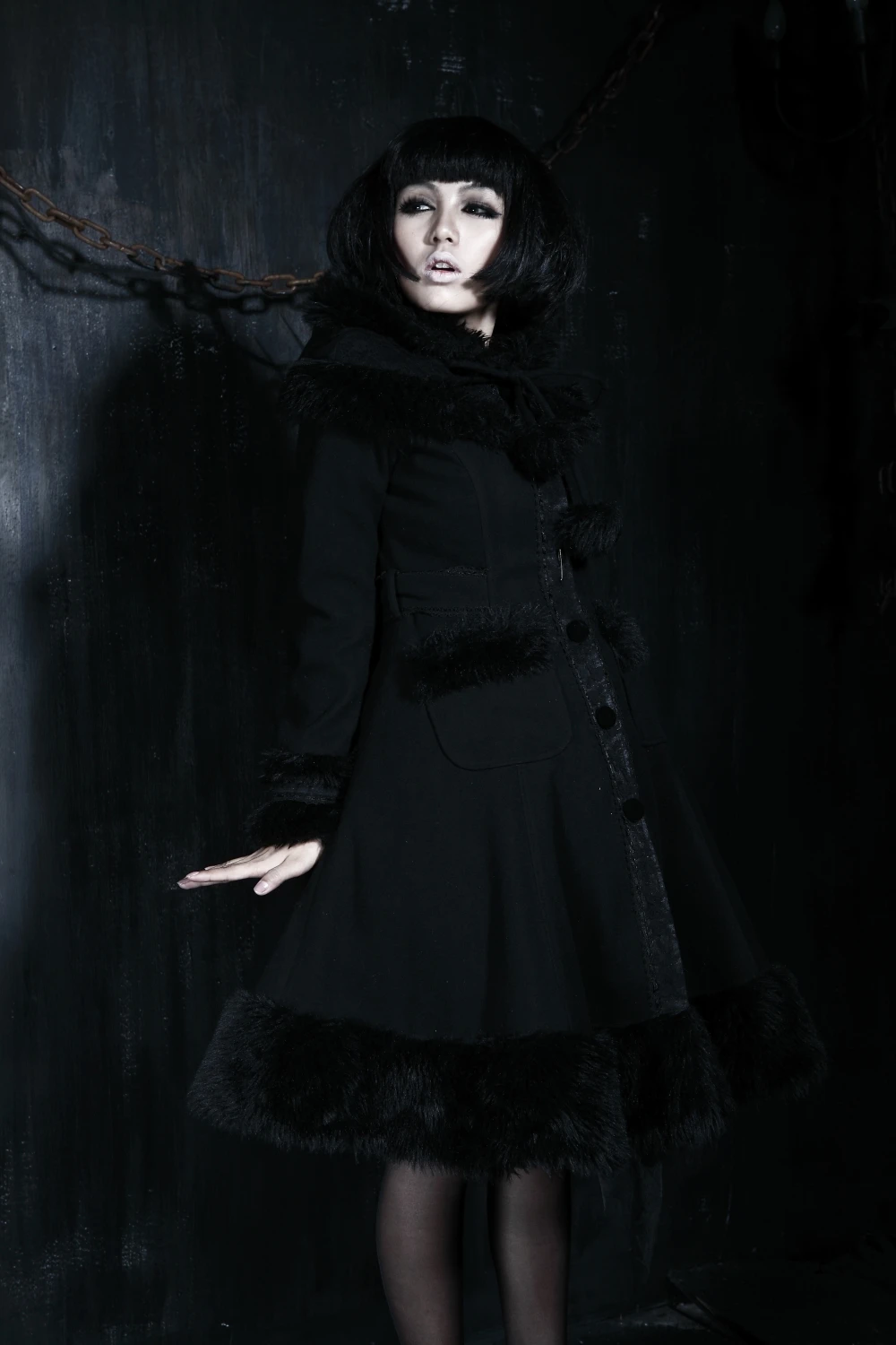 Manteau Gothique Lolita PUNK RAVE 6 Manteau Gothique Lolita PUNK RAVE – Image 4