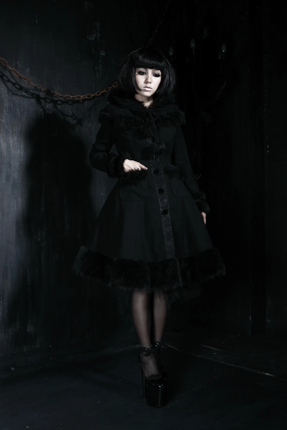 Manteau Gothique Lolita PUNK RAVE 7 Manteau Gothique Lolita PUNK RAVE – Image 5