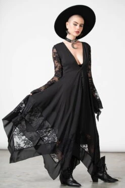 Robe Noire KILLSTAR 'Misty Night' -Cosplay misty night maxi dress w c x1600 900