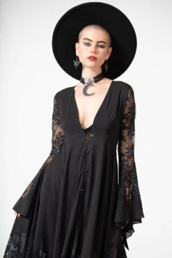 Robe Noire KILLSTAR 'Misty Night' -Cosplay misty night maxi dress w d x1600 900