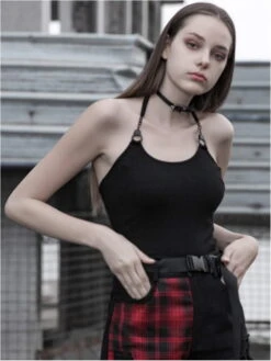 Top PUNK RAVE 'black Handcuffs' -Cosplay opt3284 900