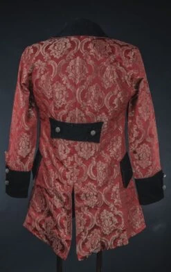 Veste Aristocrate Homme Rouge Et Noire -Cosplay red royal pirate coat 3
