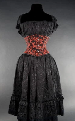 Serre-taille Gothique Brocarde Rouge -Cosplay ruby waist cincher 900