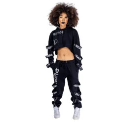 HELL BUNNY Jogging Femme HEARTLESS 'sad Girl' -Cosplay sad girl club joggers ladies black heartless 7 900