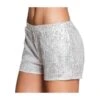 Boland Short Sequins Argent Disco Femme