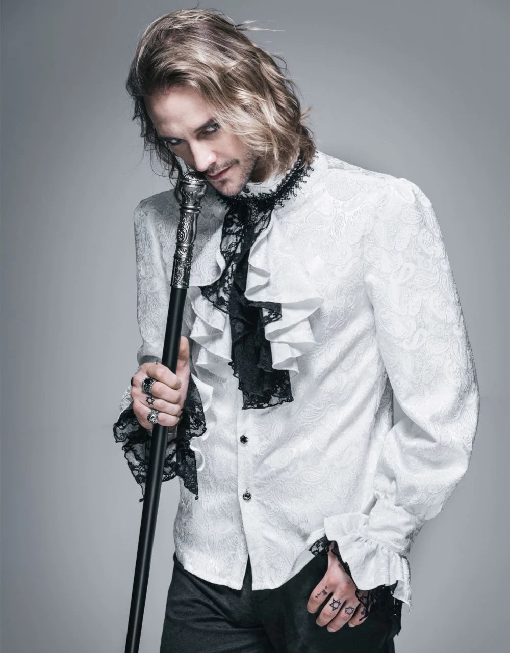 Chemise Gothique Vampire Blanche 3 Chemise Gothique Vampire Blanche