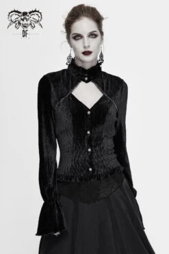 Chemise Velours DEVIL FASHION 'melisenda' 8 Chemise Velours DEVIL FASHION 'melisenda' -Cosplay sht0608 900