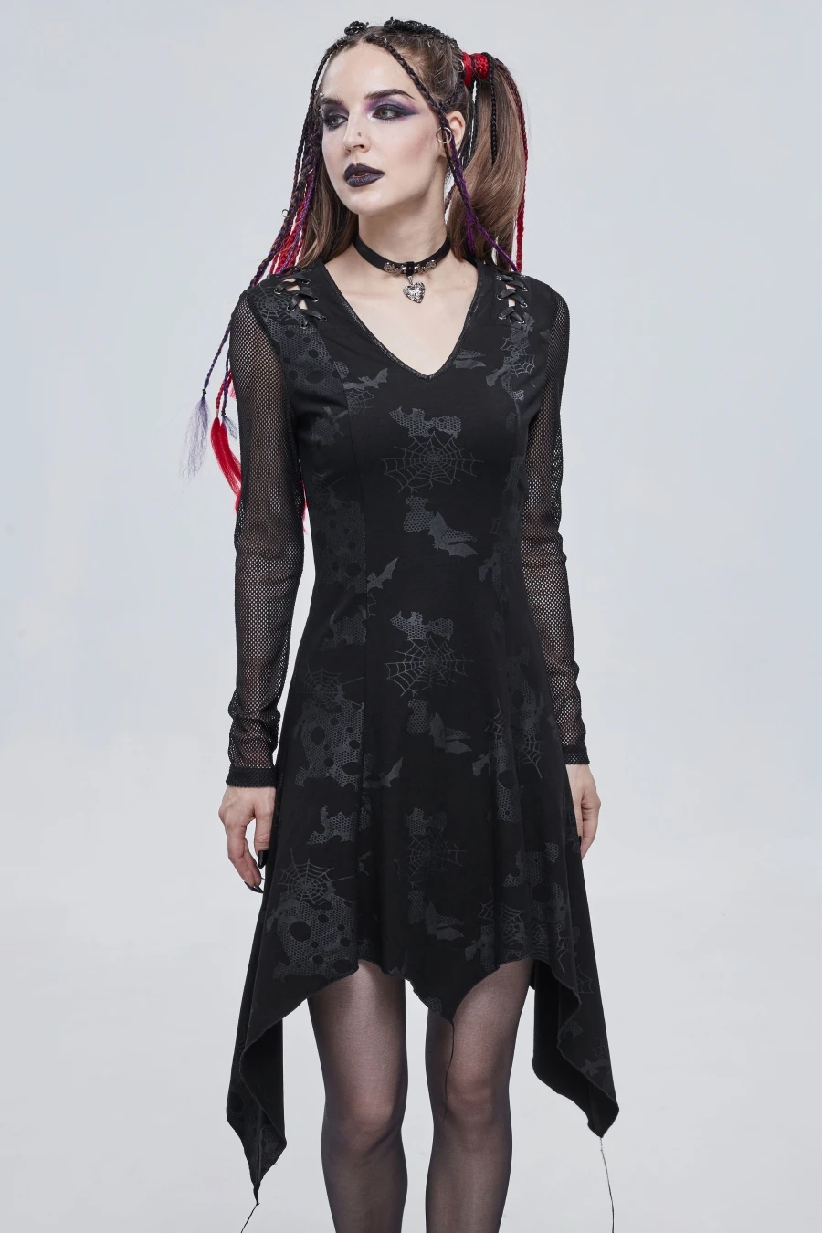 Robe Goth DEVIL FASHION 'sorcière Noire' 3 Robe Goth DEVIL FASHION 'sorcière Noire'