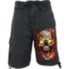 Bermuda SPIRAL 'Skull Blast' -Cosplay skull blast vintage cargo shorts black plain1 900