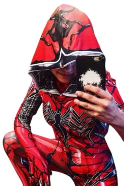 Venom Symbiote Spiderman Gwen Stacy Combinaison Cosplay Costume