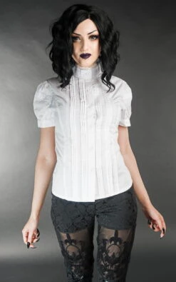 Chemisier Victorien Blanc -Cosplay white edwardian blouse 11 900