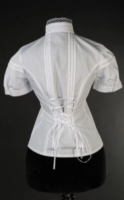 Chemisier Victorien Blanc -Cosplay white edwardian blouse 4 900