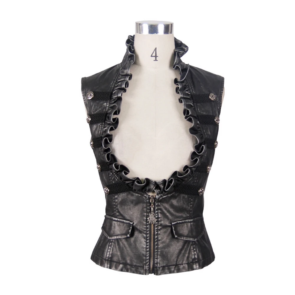 Blouson Goth Rock Sans Manches DEVIL FASHION 6 Blouson Goth Rock Sans Manches DEVIL FASHION – Image 4