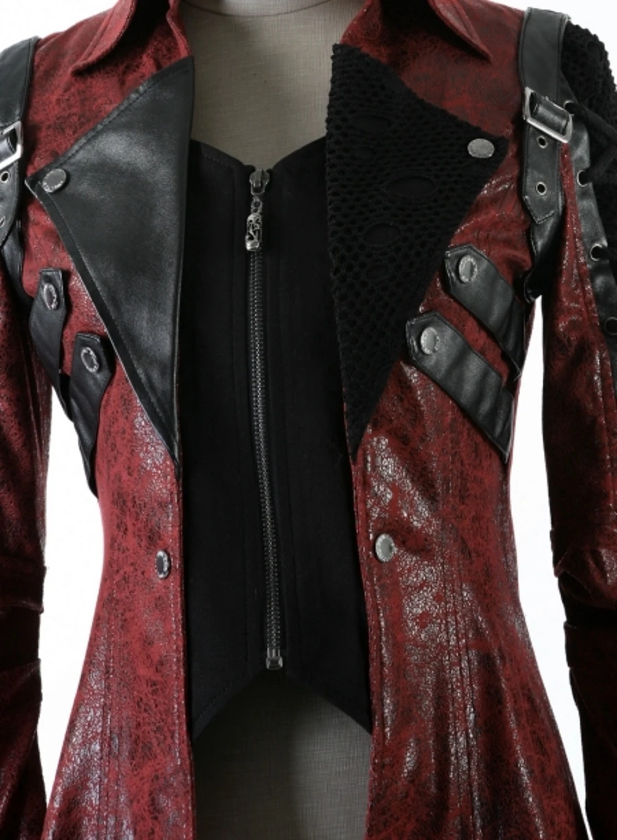 Veste Gothique Homme PUNK RAVE 'red Funeral' 8 Veste Gothique Homme PUNK RAVE 'red Funeral' â Image 6
