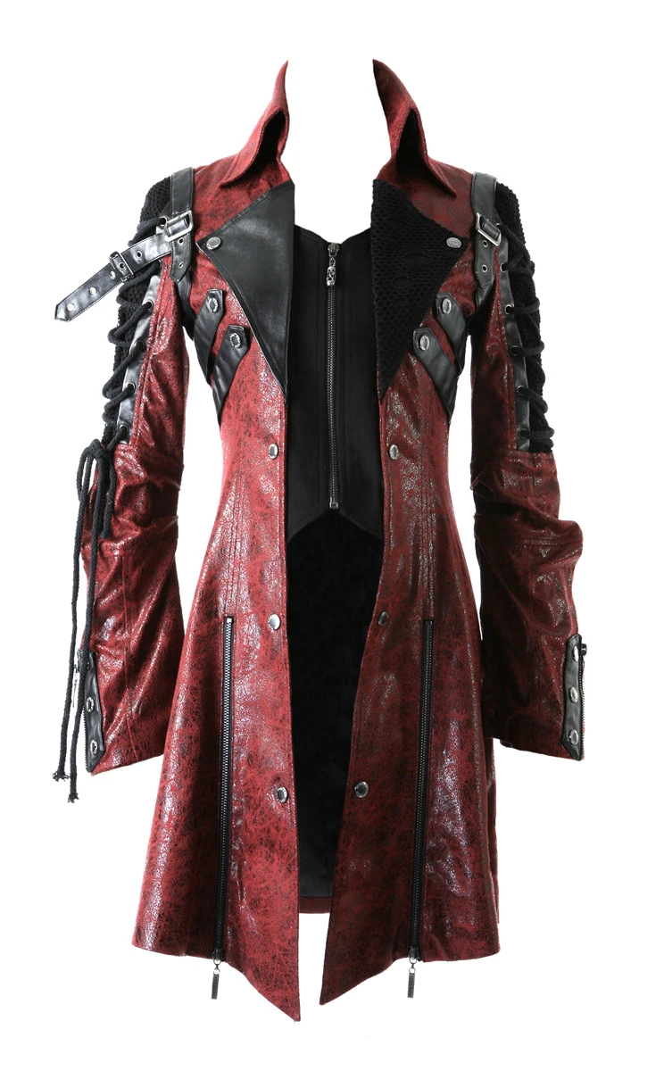Veste Gothique Homme PUNK RAVE 'red Funeral' 6 Veste Gothique Homme PUNK RAVE 'red Funeral' â Image 4
