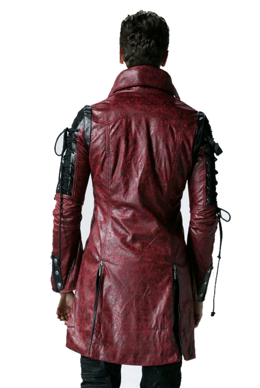 Veste Gothique Homme PUNK RAVE 'red Funeral' 5 Veste Gothique Homme PUNK RAVE 'red Funeral' â Image 3